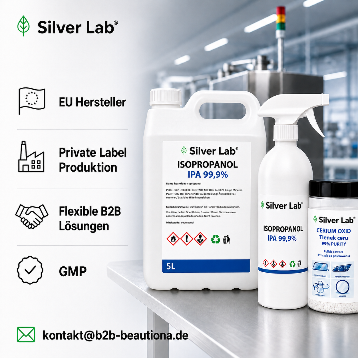 Isopropanol IPA 99,9 % 5 l + 150 ml Sprühflasche
